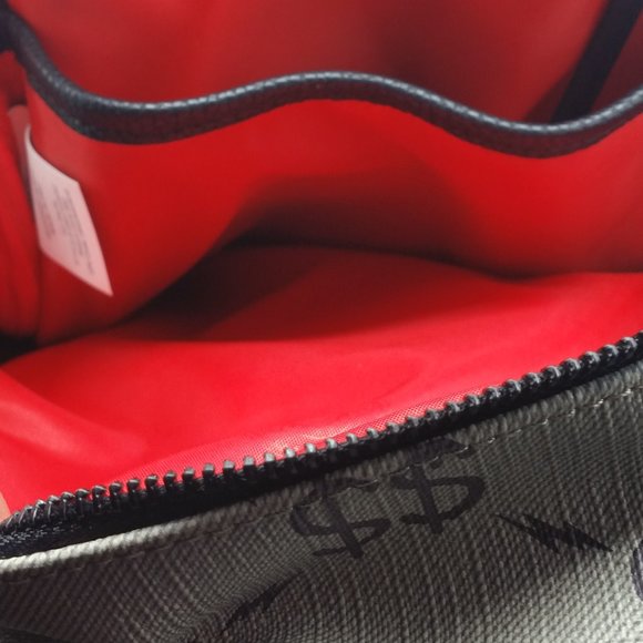 NEW- Sprayground Double Money Savage Mini Backpack in Grey & Black - Picture 8 of 9